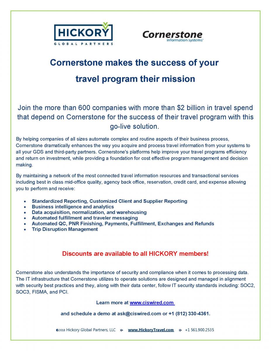 Cornerstone Information Systems Hickory Global Partners